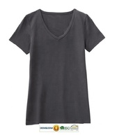 Camisetas Lisas de Talla Grande para Mujer, Diseño de Alta Calidad, 100% Algodón Suave, Cuello en V, Manga Corta, Venta al por Mayor, Personalizables con Logotipo, Estilo Casual OEM