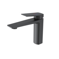 Mitigeur de lavabo moderne monotrou en acier inoxydable et laiton Robinet d'eau sans contact avec poignée unique pour le lavage de la salle de bain