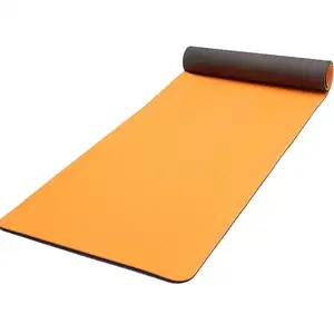 LTP Factory Wholesale Custom Print Recycled Material Double Layer Pilates Workout TPE Non Slip Yoga Mat
