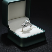 Bague Ouverte Tête de Panthère en Argent 925 Certifié GRA, Sertie de Moissanite VVS Couleur D, Effet Givré, pour Femme et Homme, Passe le Testeur de Diamant