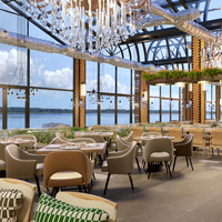 Ensemble de meubles de table de banquette de restaurant moderne en bois 5 étoiles sur mesure meubles de luxe pour hôtels et restaurants