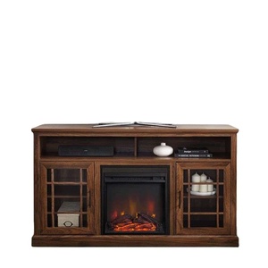 Muebles para el hogar modernos Puerta de vidrio clásica Highboy Chimenea Soporte de TV - Product Image 1