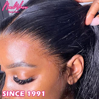 Perruques en cheveux vierges NewWave sans colle, prêtes à porter, avec monofilament transparent HD, dentelle pré-coupée, longues, prêtes à l'emploi