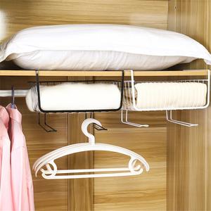 Étagère murale en métal moderne pour hôtel, pour armoire de cuisine avec panier suspendu et compartiment - Écologique - Product Image 4