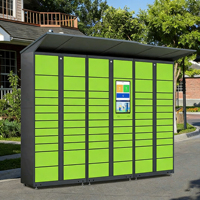 Casier à colis intelligent automatisé sans clé pour les coursiers |   Armoire de livraison électronique en métal et système de stockage postal pour la logistique