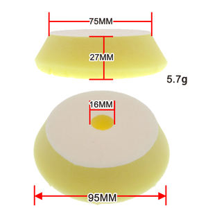 Éponges de polissage en mousse pour <span class=keywords><strong>voiture</strong></span> avec crochet et boucle hexagonales de 95 mm, trous de 22 mm pour polisseuses orbitales/rotatives, tampons de polissage pour le cirage et le lustrage des voitures - Product Image 2
