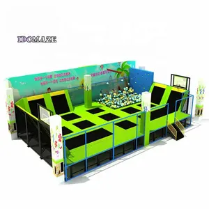 Attraktiver kleiner Trampolinpark aus PVC Kunststoff für Kinder Innen- und Außenbereich-Spielplatz-Modell für Trampolinpark mit EN71 zertifiziert
