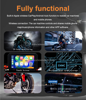 Enregistreur vidéo de détection de pression des pneus GPS pour moto, écran tactile étanche de 5 pouces, moniteur CarPlay Android Auto avec caméra 2K