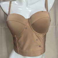 En gros, Haut corset bustier simple pour femme, personnalisé, basique, réglable, avec bretelles à anneaux en acier fantaisie