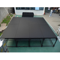 Scène modulaire portable de haute qualité, scène en contreplaqué noir, scène pour événements et concerts à vendre