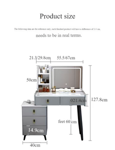 Tocador minimalista moderno, <span class=keywords><strong>espejo</strong></span> limitado, estilo princesa, mesa <span class=keywords><strong>de</strong></span> maquillaje para dormitorio, almacenamiento <span class=keywords><strong>de</strong></span> muebles <span class=keywords><strong>de</strong></span> madera para uso en apartamentos y hoteles - Product Image 5