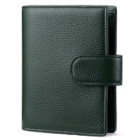 Classeur budgétaire de luxe en cuir véritable A7 avec bague en or avec porte-cartes à feuilles mobiles porte-passeport portefeuille