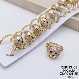 Joyería XUPING al por Mayor, <span class=keywords><strong>Anillo</strong></span> <span class=keywords><strong>de</strong></span> Moda con Baño <span class=keywords><strong>de</strong></span> Oro <span class=keywords><strong>de</strong></span> 14K, Piedras Sintéticas CZ, Diseño <span class=keywords><strong>de</strong></span> Oso y <span class=keywords><strong>Tortuga</strong></span> - Product Image 6