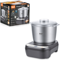 Batidora de Masa RAF R.60005 de 7.0L, 220W, Control Numérico Inteligente, Temporizador de 90 Minutos, Tazón de Acero Inoxidable para Mezclar y Batir en la Cocina