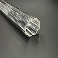 Cylindre de réservoir rond en plastique PMMA, Tube en acrylique transparent en forme de fleur, pour éclairage au hall d'entrée d'hôtel