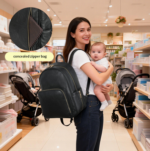 <span class=keywords><strong>Sac</strong></span> à langer multifonctionnel imperméable en nylon pour bébé, <span class=keywords><strong>sac</strong></span> de voyage pour maman, <span class=keywords><strong>sac</strong></span> à bandoulière avec plusieurs poches, toutes saisons - Product Image 2