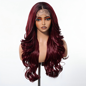 Nueva Llegada, Peluca con Frente de Encaje Estilo Europeo y Americano, Cabello Largo Ondulado Dorado Mate, Resistente al Calor, Moderna para Uso Diario de Mujeres - Product Image 4