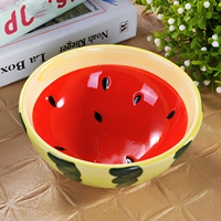 Bol en porcelaine classique à motif de fruits de dessin animé, vaisselle de cuisine, plat de rangement pour melon, salade, dessert, gâteau et collation
