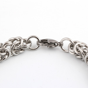 Pulsera Trenzada de Acero Inoxidable de 9 mm, Joyería de Moda para Hombre, Diseño de Cadena, Color Acero - Product Image 4