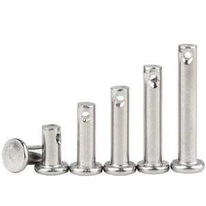 Lỗ duy nhất clevis <span class=keywords><strong>pin</strong></span> 3mm 4mm 5mm 6mm 8mm x 60mm phẳng đầu 304 thép không gỉ liên kết bản lề pins với lỗ - Product Image 3