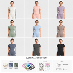 Ensemble de yoga personnalisé avec logo OEM pour femmes, 2 pièces, tenues de sport en nylon et élasthanne, vêtements de sport à sublimation, vêtements de sport pour la salle de sport et le fitness - Product Image 6