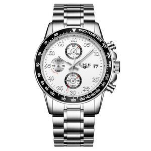 Oem Odm <b>Men's</b> Fashion Sport Quartz <b>Watch</b> Alloy Stainless Steel Strap Glass Water Resistant 3BAR Chronograph Pointer 42mm Simple - Product Image 3