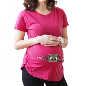 Coupe ample maternité à manches courtes grande taille <span class=keywords><strong>t</strong></span>-<span class=keywords><strong>shirt</strong></span> pour femmes doux haute qualité confortable <span class=keywords><strong>enceinte</strong></span> <span class=keywords><strong>t</strong></span>-<span class=keywords><strong>shirt</strong></span> - Product Image 4