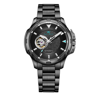 Reloj de Lujo OEM, Automático, Mecánico, con Reserva de Marcha, Luminoso, de Acero Inoxidable, Cristal de Zafiro, Resistente al Agua 5 Bar, con Botón de Presión