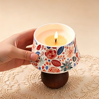 Choix idéal pour les mariages : Bougie parfumée à motif floral artistique, style lampe, coffret cadeau pour une décoration romantique de la maison et des occasions spéciales