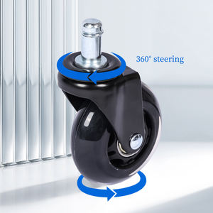 Robuste 2,5-Zoll-<span class=keywords><strong>PU</strong></span>-Polyurethan-Lenkrollen, Geräuschlos, Transparent, Ersatzräder für Bürostühle - Product Image 2