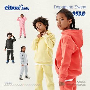 <span class=keywords><strong>Felpa</strong></span> con Cappuccio per Bambini TILANI, Tinta Unita, 350G Foderata in Pile, Gilet Spesso con Cappuccio per Ragazzi e Ragazze, Stile Europeo e Americano - Product Image 3