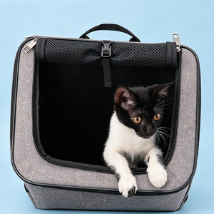 Zaino Traspirante per Animali Domestici, Borsa da Viaggio Pieghevole per Gatti e Cani di Piccola Taglia, Trasportino per Escursioni all'Aperto - Product Image 1