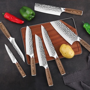 Cuchillo de Cocina Justa Chef para Mujer, Pequeño, para Rebanar, Mango de Madera con Diseño Martillado, Hoja de Acero Inoxidable, 8-9.9 Pulgadas, Moderno para el Hogar - Product Image 4