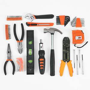 Ensemble d'outils pour la maison 37x28x8cm, boîte de rangement de 129 pièces avec poignée pour les travaux de réparation domestique - Product Image 3