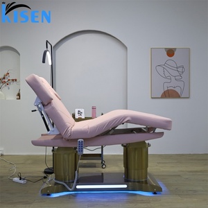 Kisen Luxury 4 Motors Beauty <b>Bed</b> Electric Adjustable Tattoo Chair Fashion Bottom Light Lash Chair Thai Massage Table on Sale - Product Image 6