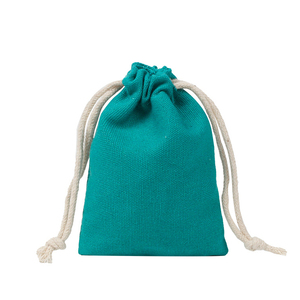 Petit sac en coton avec cordon de serrage, sac cadeau, sac en coton coloré - Product Image 5
