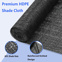 Rouleau de tissu pare-soleil en HDPE, filet pare-soleil découpable résistant aux UV, adapté aux terrasses, aux pavillons - Filet pare-soleil extérieur noir