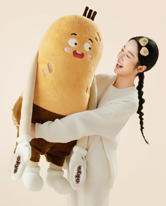 Bantal Peluk New Potato King dengan Bahan Plush Pendek dan Isian Kapas Berongga untuk Anak Laki-laki dan Perempuan, Desain Dapat Digenggam di Kaki - Product Image 1