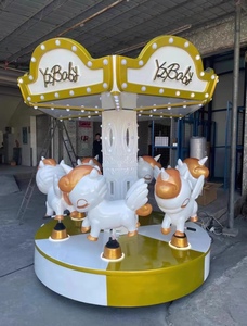 Pequeño carrusel Merry Go Round para niños de interior/exterior 6-8 asientos atracción de <span class=keywords><strong>feria</strong></span> Popular en centros comerciales que funciona con monedas - Product Image 6
