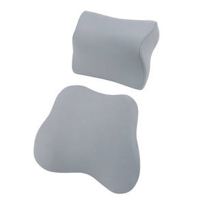 2合1舒适记忆泡沫汽车头枕枕头 & 靠背垫缓解背部疼痛长时间坐着支撑头靠垫 - Product Image 4