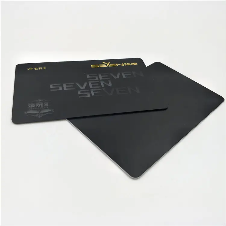 standard size custom printed luxury solid black PVC nfc card