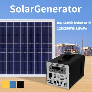 Estação de energia portátil ao ar livre DC USB Mobile Supply 128Wh 256Wh Gerador Solar High Power Energy Storage System Com Rádio