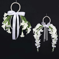 Gelang Bunga Calla Lily Pearl Waterfall untuk Pernikahan, Dekorasi Foto, dan Buket Pesta Pernikahan