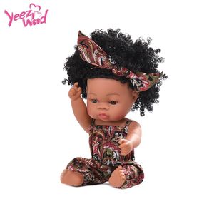 Poupée Reborn Noire Cheveux <span class=keywords><strong>Afro</strong></span> 35 cm 14 pouces Poupée Bébé Nouveau-né Entièrement en Silicone Jouets pour Bébés Poupées Noires <span class=keywords><strong>Afro</strong></span>-américaines - Product Image 4
