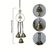 Clochette éolienne Wiccan style sorcière en cuivre, crochet de protection pour poignée de porte, décoration intérieure pour rebords de fenêtre et objets suspendus transfrontaliers