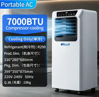 Unidad Móvil Inteligente Portátil de 7000/9000/12000 BTU, Sin Instalación Externa, Sin Sistema de Refrigeración, Aire Acondicionado Pequeño