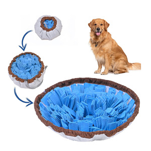 Tapis de reniflement pour chien, rond, imprimé, en lin durable, pour l'entraînement olfactif et la digestion lente, taille personnalisable, toutes saisons - Product Image 1
