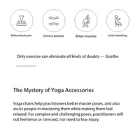 Chaise de yoga pliable en métal renforcé et épaissi avec support lombaire, conception sûre et stable pour la pratique de la remise en forme à domicile