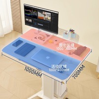 Bureau d'ordinateur réglable en hauteur pneumatique, bureau mobile pour la maison, bureau d'étude pliable pour enfants, poste de travail debout