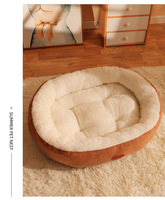 Canapé-lit de luxe pour chat et chien, en fibre de polyester solide et moderne, moelleux, en forme de donut, très résistant, extra large, vente en gros